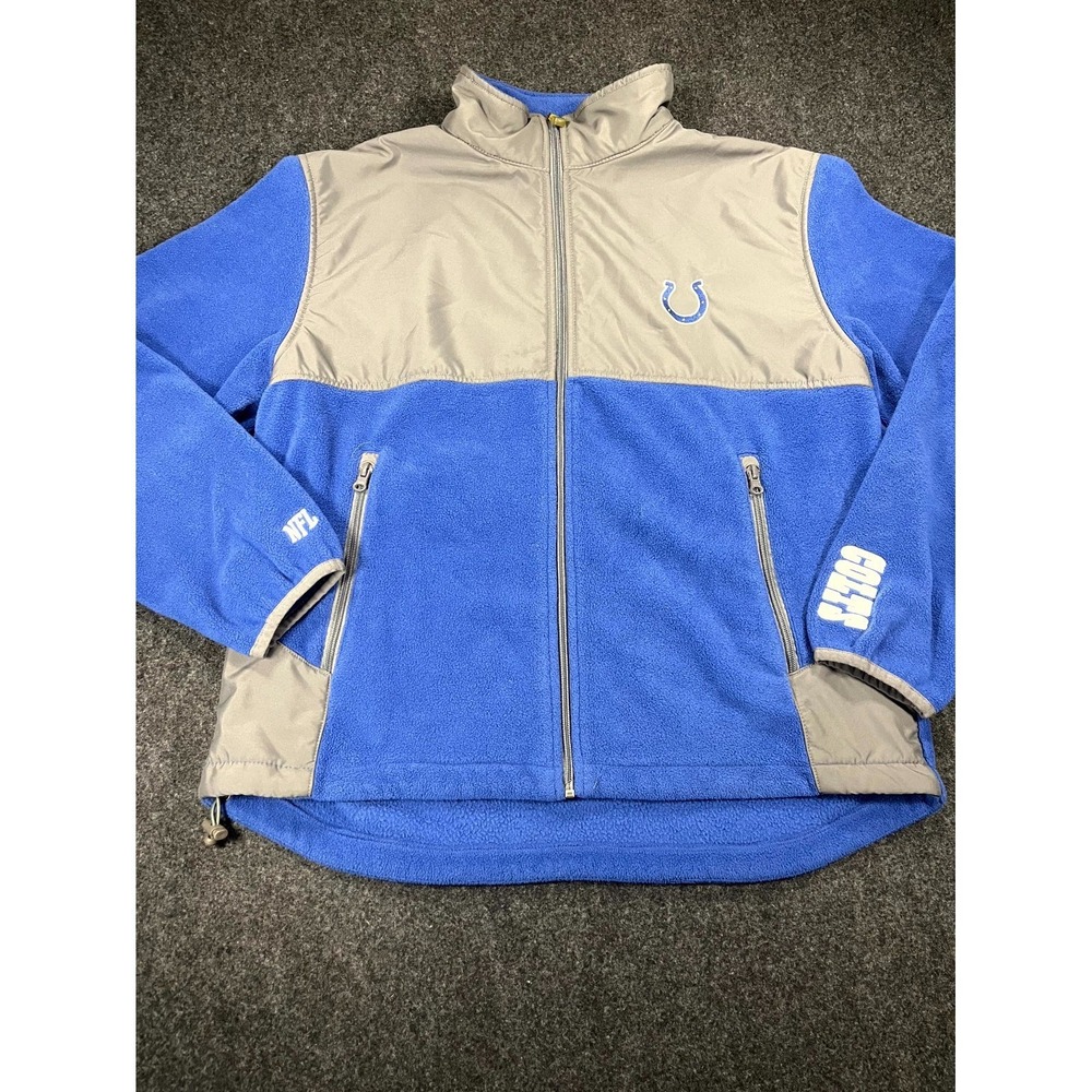 Indianapolis Colts Fleece Jacket Mens Medium Blue NFL Football Team Apparel